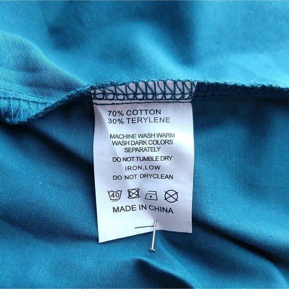 MoDa of New York Turquoise Retro Style Wrap Dress XL new w/imperfection DressV - Picture 11 of 16